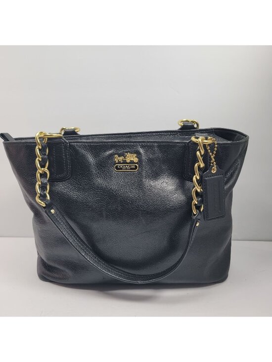 Coach Handbags - Coach Madison Women's Black Soft Leather Tote Bag H1294-20466